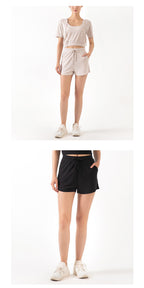 Lace Wide Loose Shorts Women HipsRunning Sports Fitness Fashion Casual Yoga Shorts