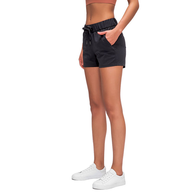 Lace Wide Loose Sports Shorts Women Stretch Breathable Gym Training Yoga Shorts Main Image