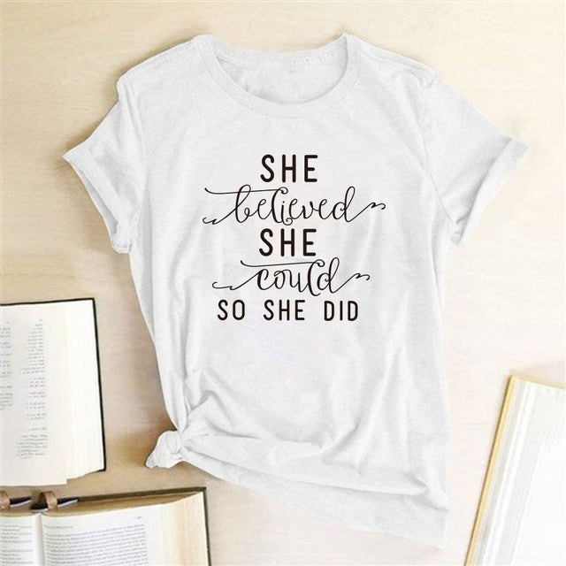 T-shirt ample pour femme à imprimé lettre, t-shirt drôle à manches courtes, hauts esthétiques