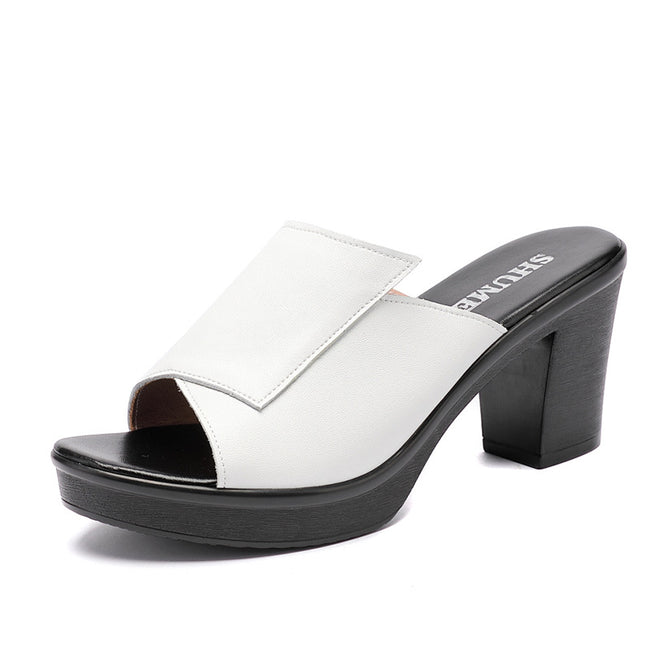 Thick Heeled Sandals Women''s Wear High Heeled Thick Hover Image