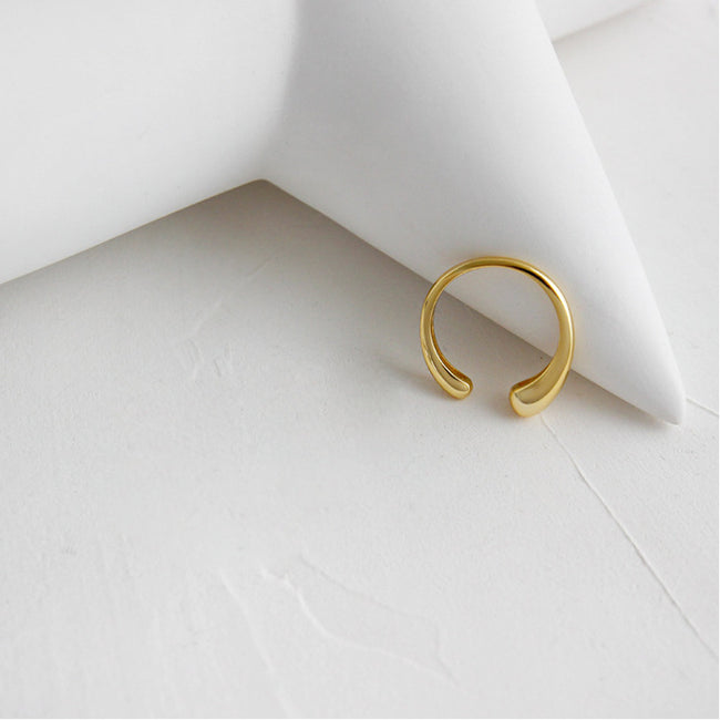 Gold Metal Brass Plated Balls Geometric Square Adjustable Opening Rings for Women Main Image