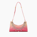 Rainbow Baguette Croc Froggy Gradient Women Shoulder Bags New Fashion Handbag Pearl Chain Diamond Metal Female Bag Summer