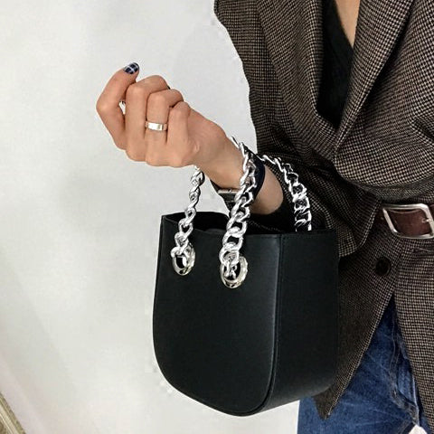 Women PU Leather Small Shoulder Bag Purse Solid Color Mini Crossbody Hover Image