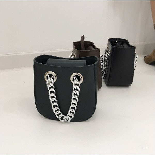 Women PU Leather Small Shoulder Bag Purse Solid Color Mini Crossbody