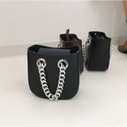 Women PU Leather Small Shoulder Bag Purse Solid Color Mini Crossbody