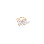 Charm Butterfly Ring For Women Crystal Zircon Rings Gold Silver
