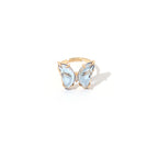 Charm Butterfly Ring For Women Crystal Zircon Rings Gold Silver