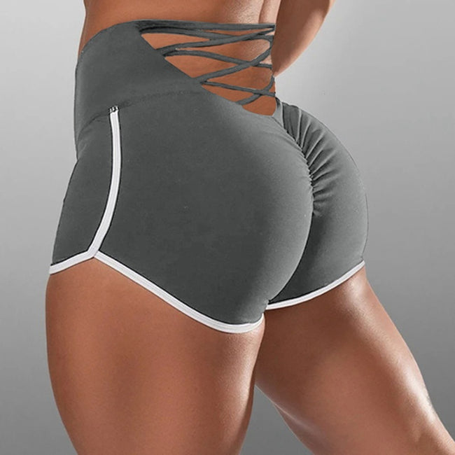 Pure Color Women Summer Hip Fitness Yoga Wear Shorts Main Image