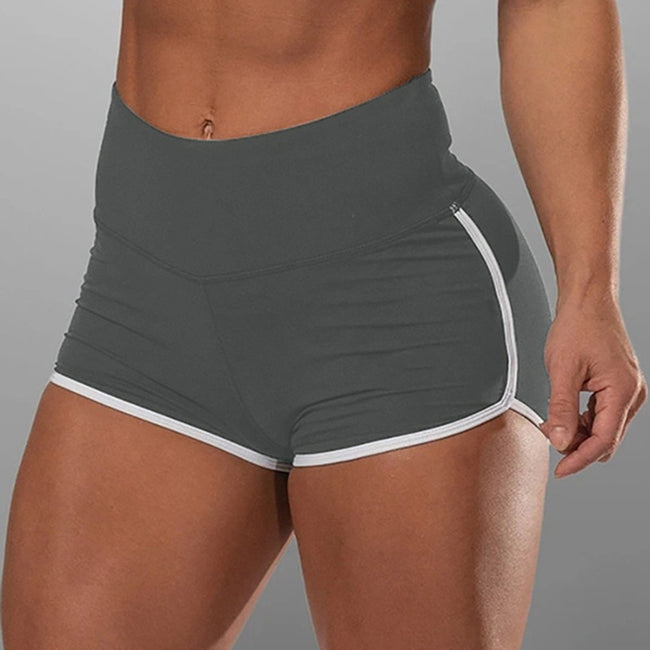 Pure Color Women Summer Hip Fitness Yoga Wear Shorts Hover Image