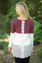 Lace Stitching Slim-fit Sweater Women