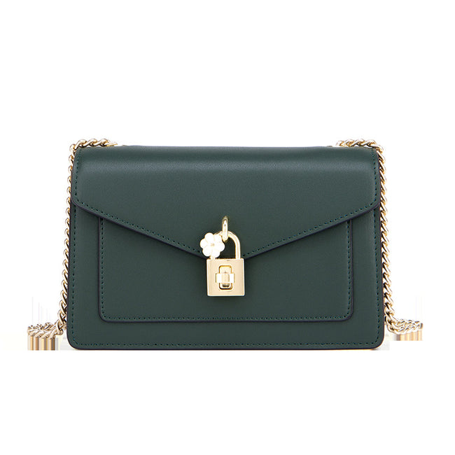 Genuine Leather Cowhide Shoulder Bag Women Fashion Chain All-match Oblique Main Image