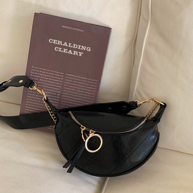 autumn and winter net red new versatile waist bag women"s super hot fashionable chest bag single shoulder Crossbody fashion chain bag Hover Image