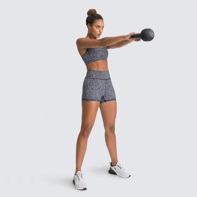 Knitted Sexy Sports Tank Top Shorts Yoga Wear Bra Fitness Suit Women Hover Image