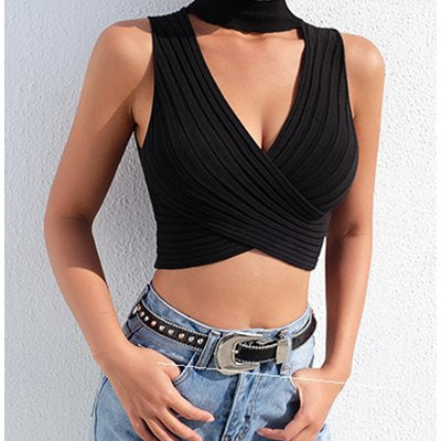 Tank Tops Tees Sleeveless Short Tee Shirt High Set Party Hover Image