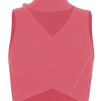 Tank Tops Tees Sleeveless Short Tee Shirt High Set Party