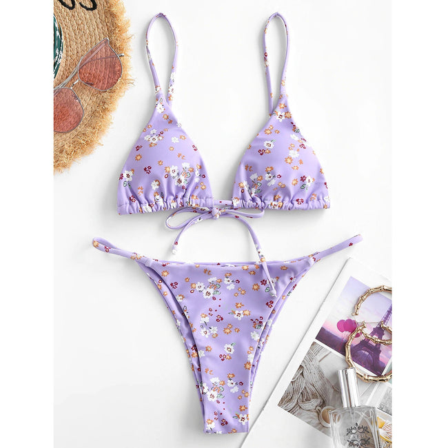 Sexy Halter Tie Dye Bikini Set Hover Image