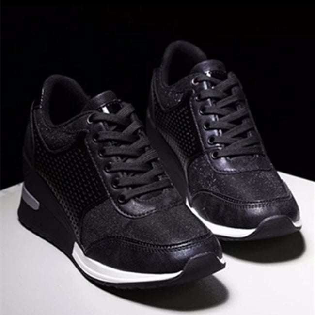 Lacing Sneakers With Platform Heels For Women Main Image