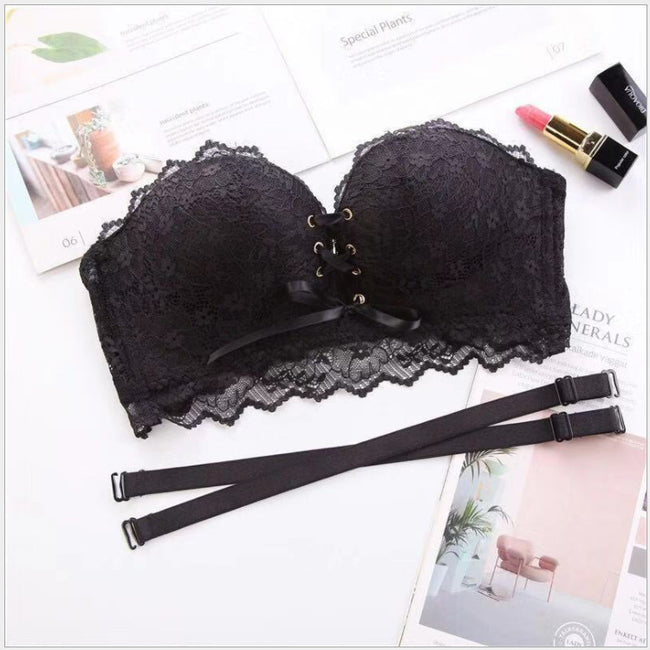 Lace gathered bra Main Image