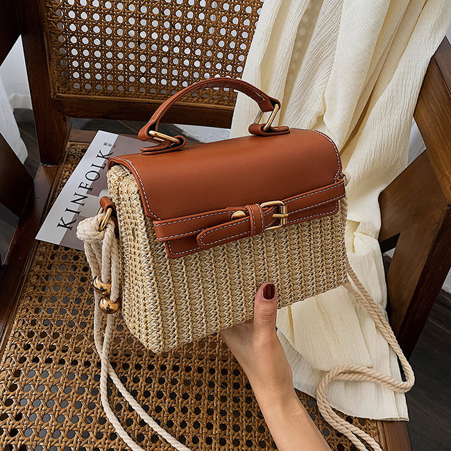 Fashion style shoulder bag women straw woven bag Main Image