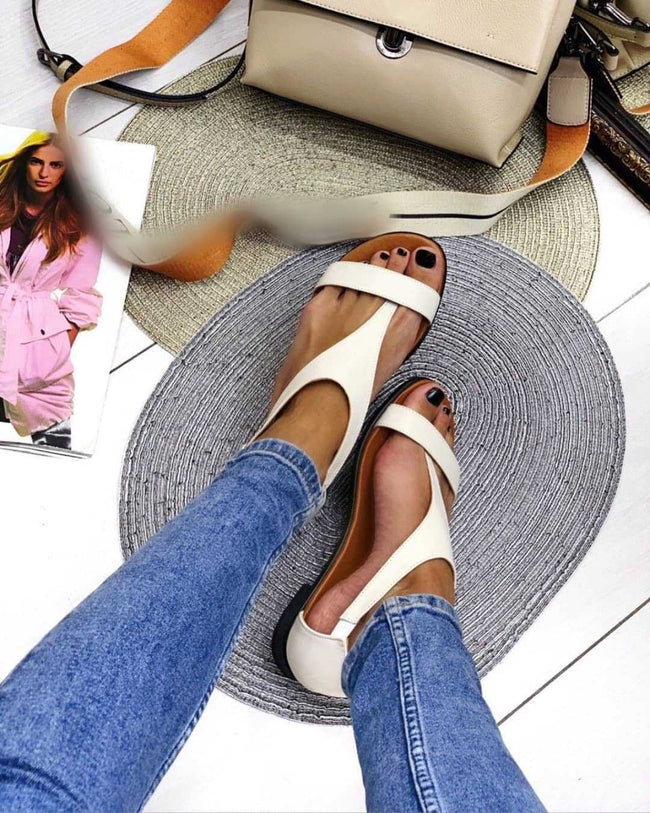 Flat toe 40-43 large size buckle sandals women Main Image