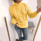 Explosive High-Neck Fashion Twist Sweater Women