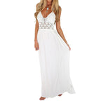Lace stitching chiffon dress
