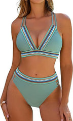 Women's High Waist Bikini Split Suit