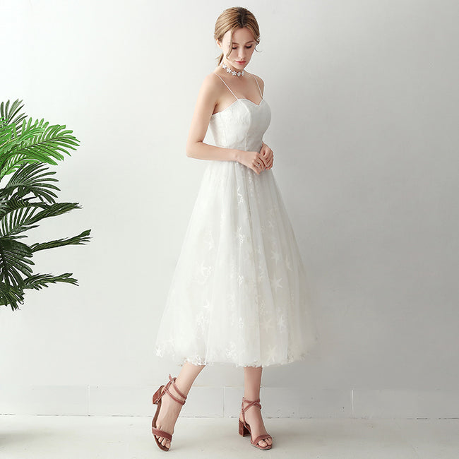 Ladies Wedding Banquet White Evening Dress Main Image