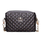 Women PU Crossbody Rivet Chain Shoulder Bag