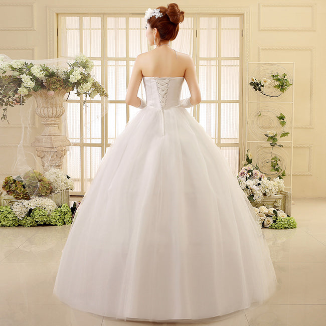 Korean style tube top wedding dress Main Image