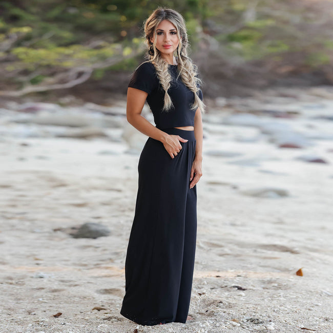 Short Sleeved T Shirt And Trousers Two Piece Suit Women Main Image