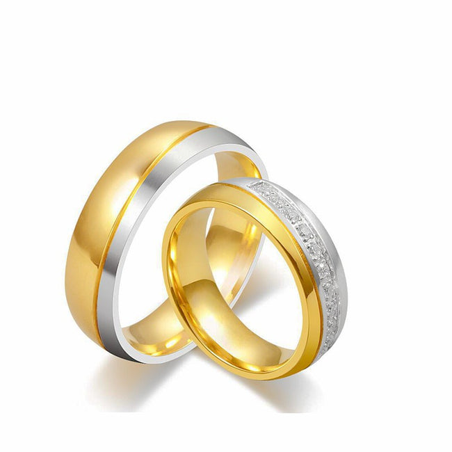 Vnox Wedding Rings For Women Men Anniversary Main Image