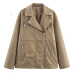 Women's Motorcycle Leather Jackets Autumn New