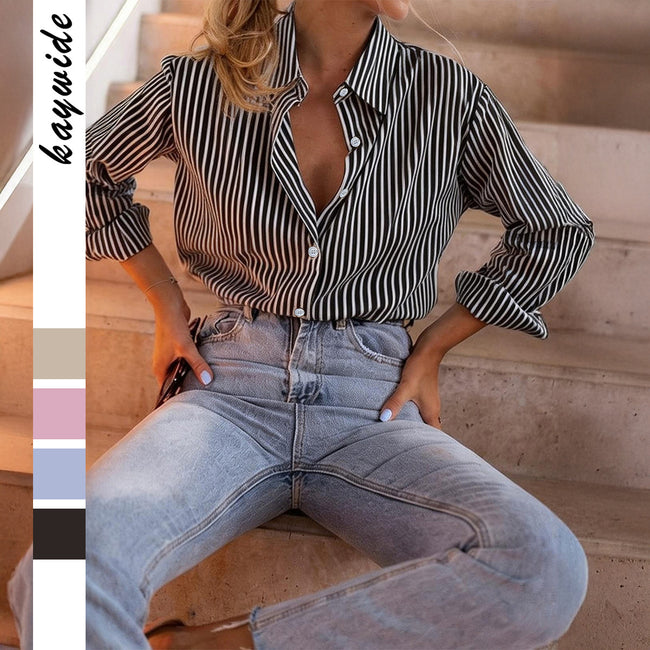 Casual Fashion Long-sleeve Cardigan Blouse For Women Hover Image