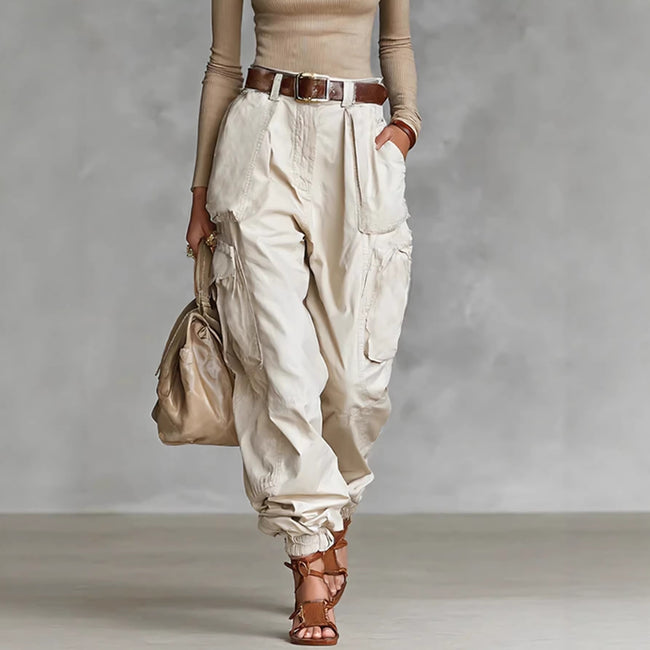 Niche Relaxed-fit Wide-leg Casual Trousers For Women Main Image