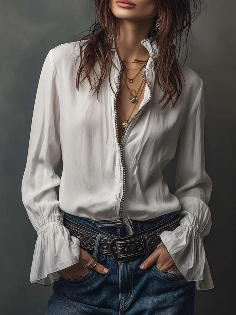 European And American Style Casual Resort Shirt For Women