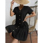 Women's Loose Summer Cotton And Linen Dress