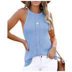 European And American Loose Halter Small Vest Knitted Beach Women