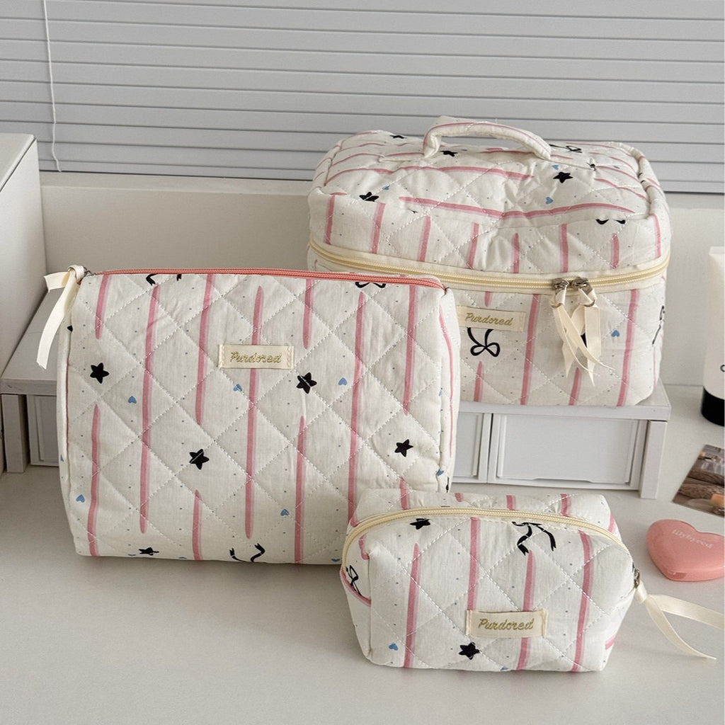 Bow-knot Flower Large-capacity Makeup Bag