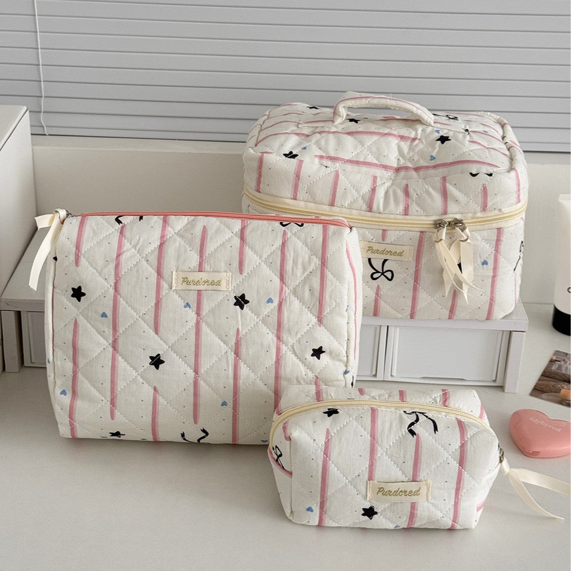 Bow-knot Flower Large-capacity Makeup Bag