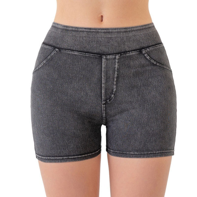 Hip Lifting Yoga Denim Shorts For Women Main Image