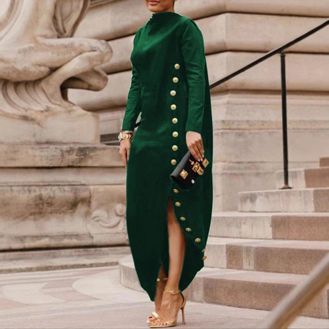 Fashion Women Simple Split Casual Dress Main Image
