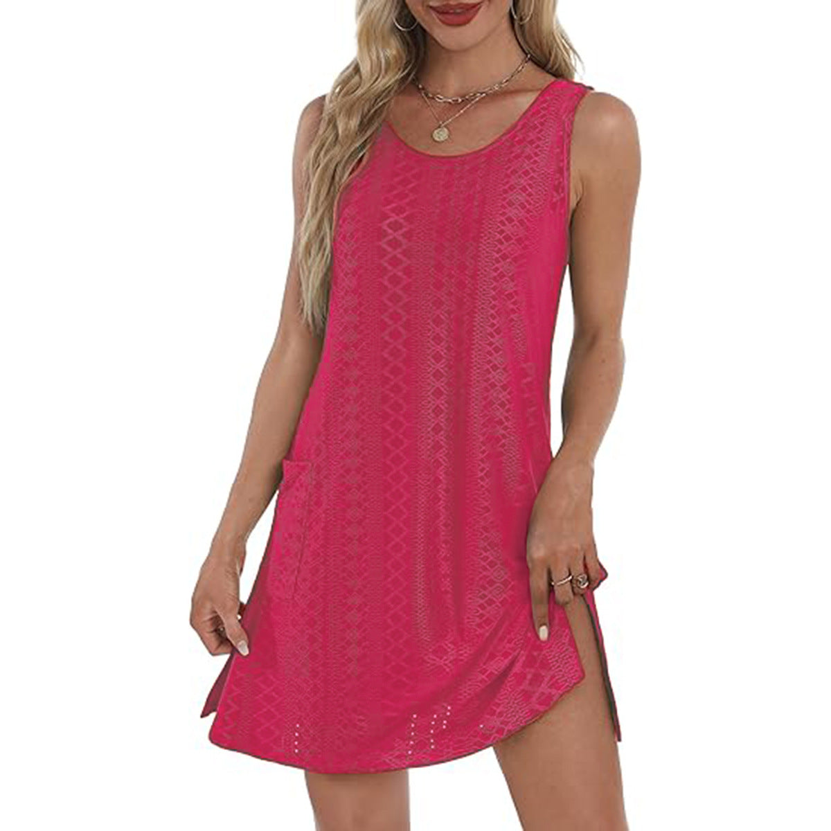 Women's Sleeveless Pocket Vest Dress