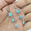 HAIMIS Hot Sale Blue Fire Opal For Women Fashion Jewelry Earrings - Heart Free Gift Box