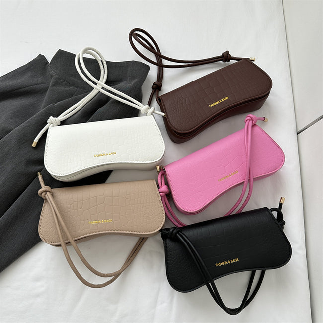 Summer Minimalist PU Underarm Bag Chic Solid Color Square Shoulder Purse Versatile Crossbody Tote For Women Elegant Office Main Image