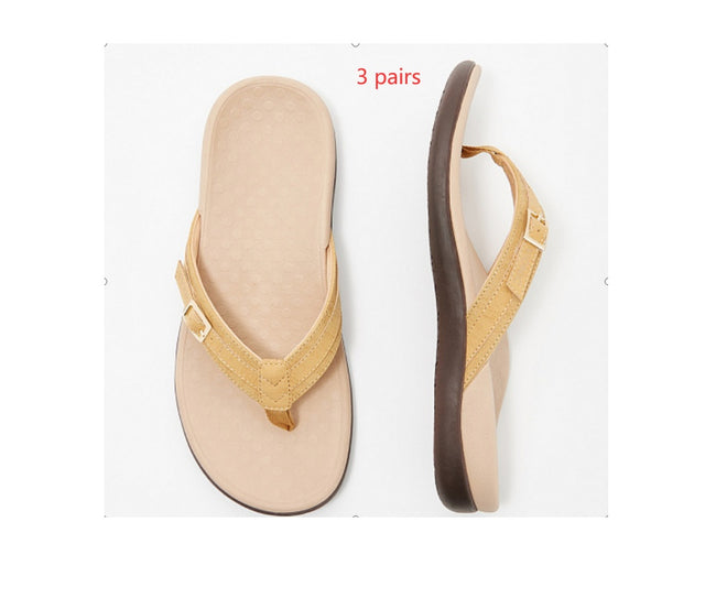 Flat casual flip-flop sandals women Hover Image