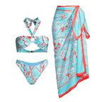 Women's Slim Split Floral Bikini Suit