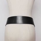 Women's matching skirt leather belt