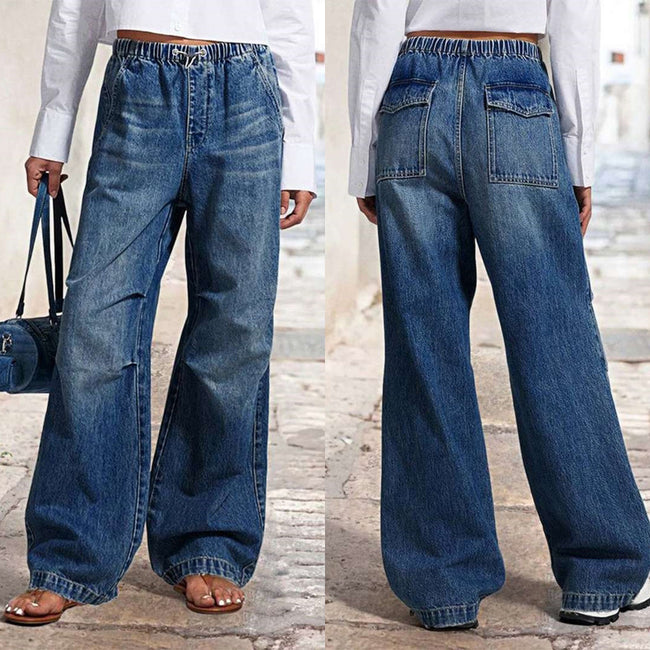 European And American Loose Jeans For Women Hover Image