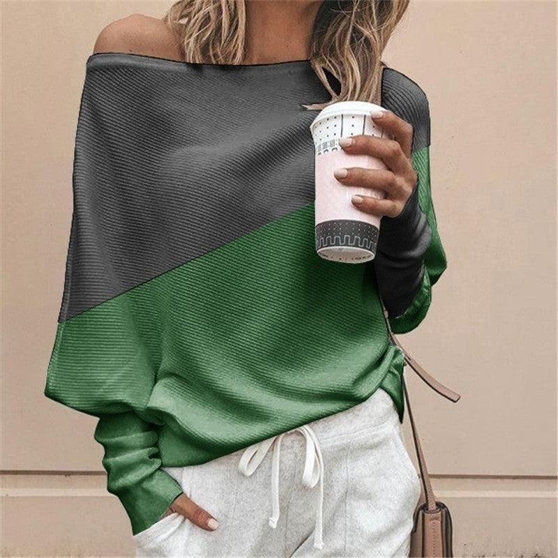 Long sleeve T-shirt with contrast stitching